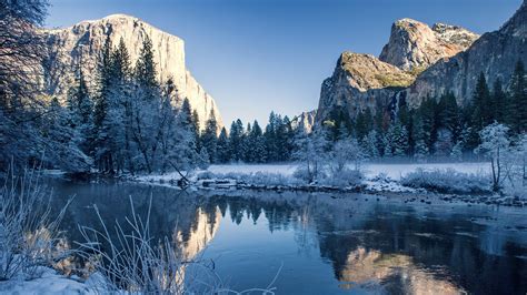 Yosemite Valley in winter - Yosemite National Park - backiee