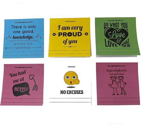 Amazon.com : Sticky Notes Motivational Quotes - Emoji Inspiration, Lunch Box Notes. Love Letters ...