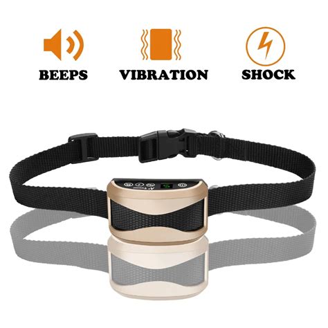 Dog Anti Bark Collar Waterproof Rechargeable Sound Shock Vibration Dog Training Collar -in ...