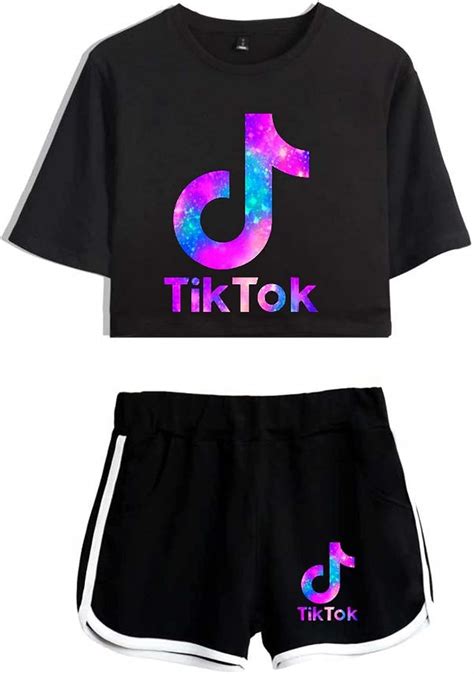 TIK Tok Girls Summer Clothes 3D T-Shirt with Short Pants Outfit 2 Piece ...