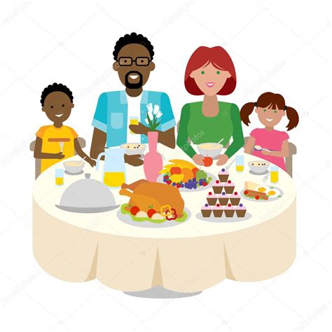 Family dinner table. — Stock Vector © inspiring.vector.gmail.com #109696226