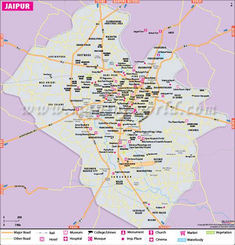 Jaipur Map | Map of Jaipur, Rajasthan