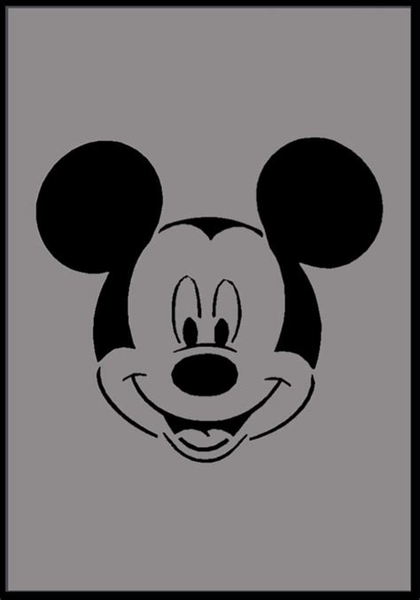 Mickey Mouse Face Stencil Airbrush Stencils Painting Reusable Wall | Face stencils, Stencil ...