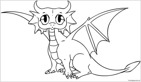 Cute Baby Dragon Coloring Pages - Dragon Coloring Pages - Coloring Pages For Kids And Adults