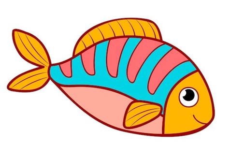 Cute fish cartoon. fish clipart vector illustration | Download on Freepik | Fish cartoon images ...