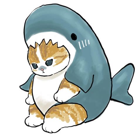 Shark Kitty Art | Niedliche zeichnungen, Zeichnen basteln, Zeichnen