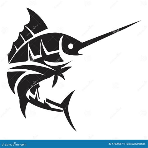 Marlin Fish Tattoo Stock Vector - Image: 47878987