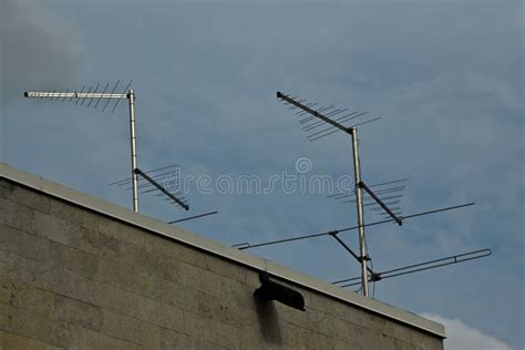 Old Analog Television Antenna Stock Photo - Image of reception ...