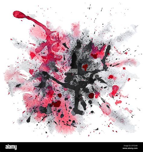 Vector Red and black Grunge Background With Watercolor Splash Stock Vector Image & Art - Alamy