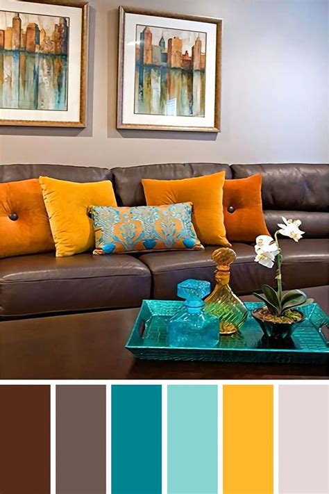 25 Gorgeous Living Room Color Schemes to Make Your Room Cozy | Brown living room color schemes ...