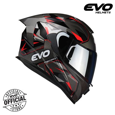 【SALE】 EVO Gt-Pro Precision Full Face Dual Visor Helmet With Free Clear Lens | Shopee Philippines