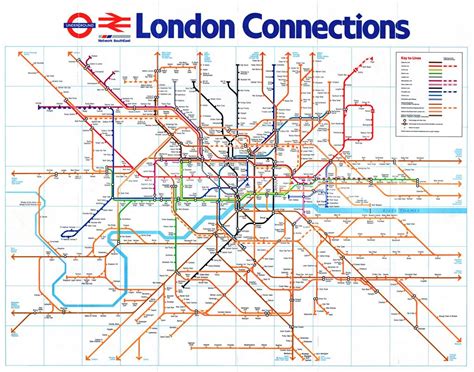 Historical Map: London Connections, 1988 The reverse side of the British Rail Network SouthEast ...