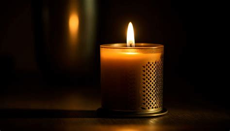 Glowing candle illuminates tranquil scene for meditation generated by AI 24904477 Stock Photo at ...