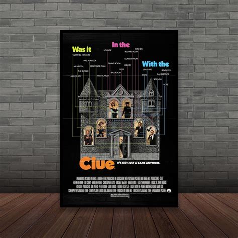 Clue Movie Poster 1985 Classic Film, Wall Art, Room Decor, Home Decor, Art Poster Gifts, Poster ...