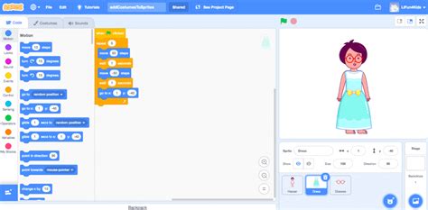 Working with Sprites and Costumes in Scratch - LIFun4Kids - Build it and they will learn!