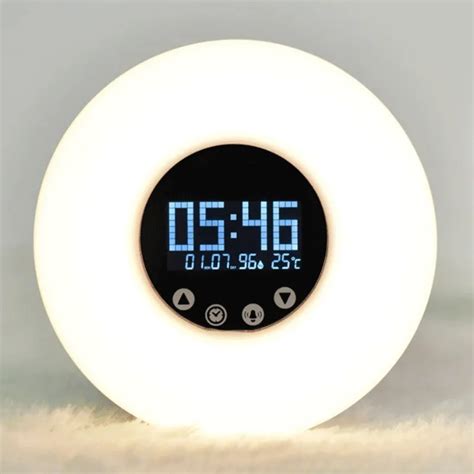 HZFCEW USB Rechargeable Wake Up Light Magical Bluetooth Light Speaker Touch Dimming Alarm Clock ...