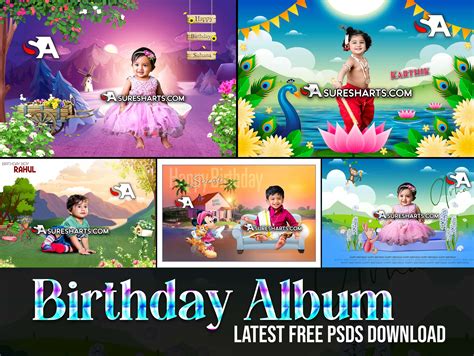 Latest Birthday Album PSDs - Free Download in 2023 | Psd template free, Late birthday, Wedding ...