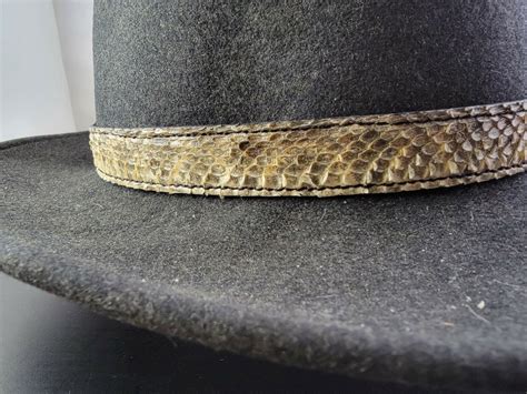 Western cowboy cowgirl Real RATTLESNAKE snake skin hat band band adjustable NWOT | eBay