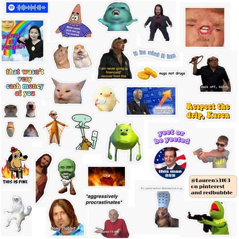 Meme Stickers #2 | Preppy stickers, Print stickers, Meme stickers