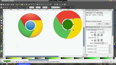 Tutorial logo google chrome - inkscape - YouTube