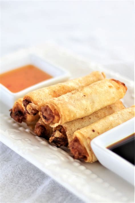 Lumpia with Homemade Gluten Free Lumpia Wrappers - Let Them Eat Gluten Free Cake