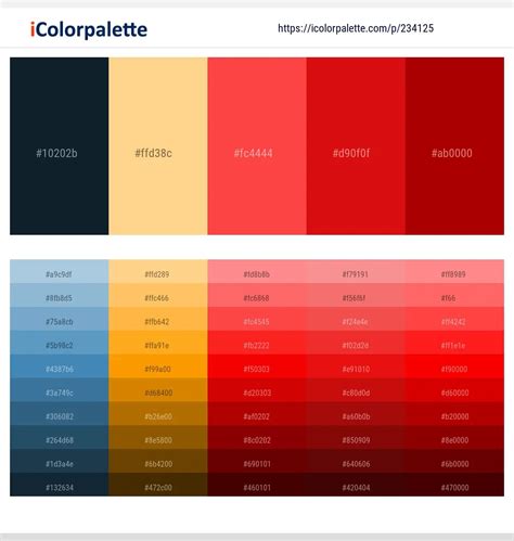 50 Red Color Palettes – iColorpalette Blog