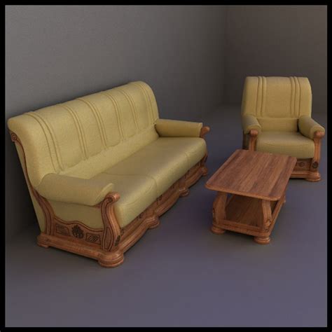 sofa set 3d model