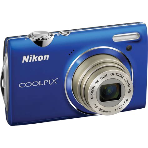 Nikon CoolPix S5100 Compact Digital Camera (Blue) 26225 B&H