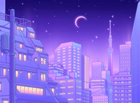 Tokyo Nights | Anime scenery wallpaper, Vaporwave wallpaper, Scenery ...