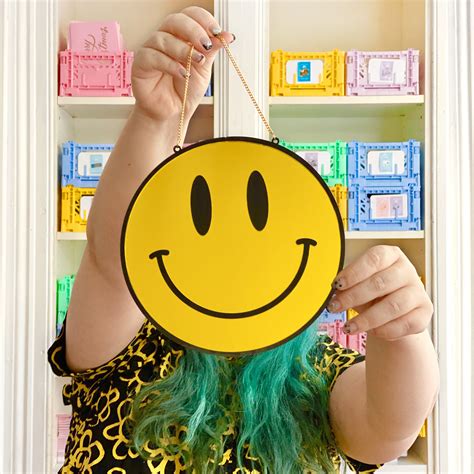 Smile Face Emoji Mirror Statement Acrylic Wall Mirror Art - Etsy