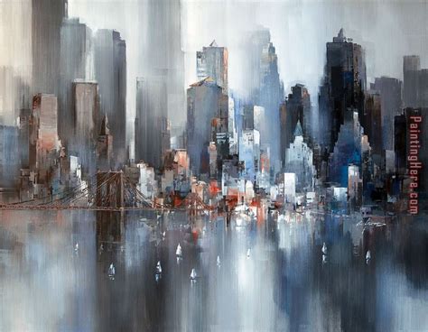 Unknown Artist Cityscape Abstract painting anysize 50% off - Cityscape Abstract painting for sale