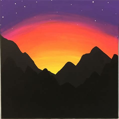 Mountain Sunset Drawing at PaintingValley.com | Explore collection of Mountain Sunset Drawing