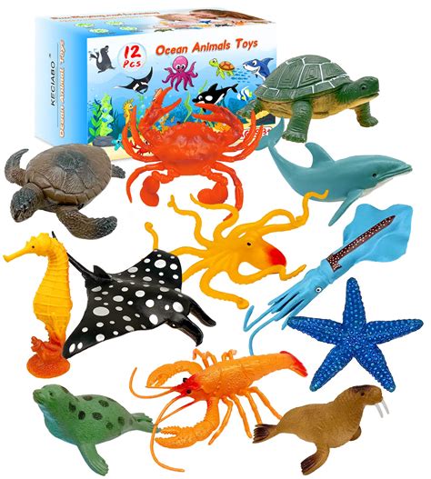 Toy Sea Animals Of The World Sea Creature Series Assorted Sizes, Shapes And Colours ...