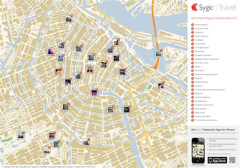 Amsterdam Printable Tourist Map | Sygic Travel