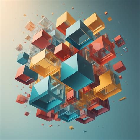 Premium Photo | 3d geometric background