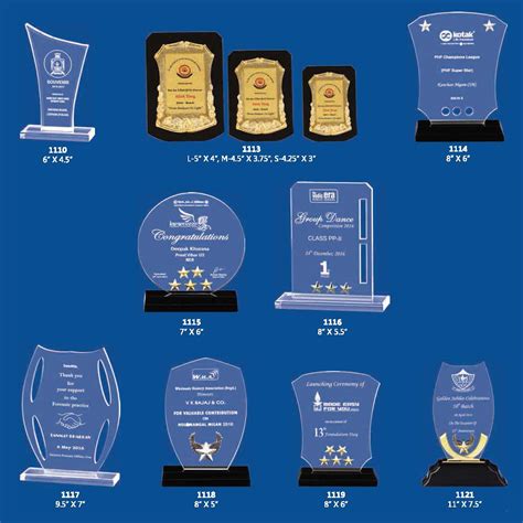 Acrylic Trophies, Metal Trophies, Acrylic Trophies, Crystal Trophies, Wood Trophies, India