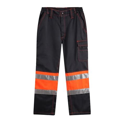 men's reflective pant with side pockets mens cargo pants men's safety working pant Mens High ...