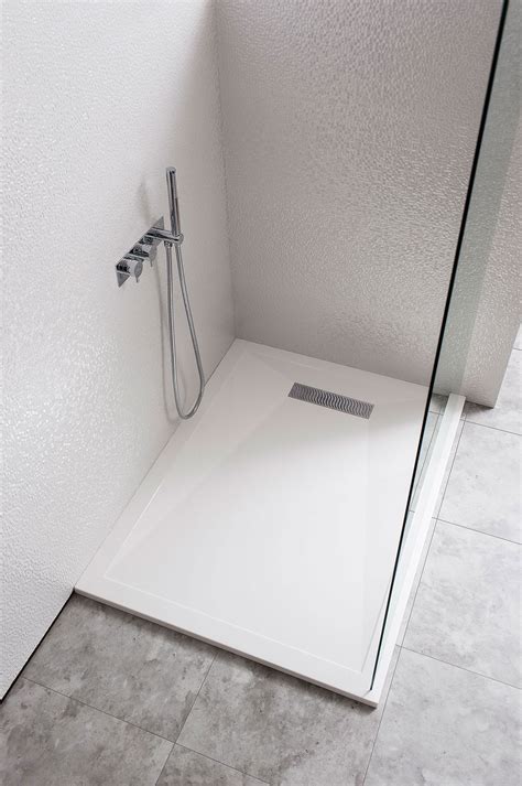 Rectangular 25mm Stone Resin Shower Tray with Linear Waste in 25mm Stone Resin | Luxury ...