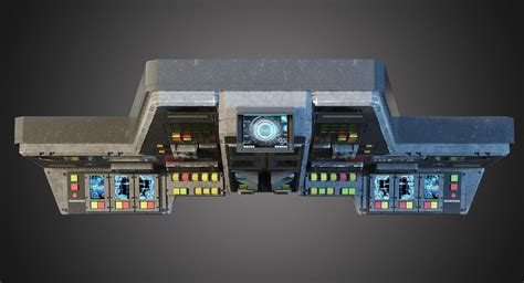 Futuristic Sci-Fi Console 3D Model by zifir3d