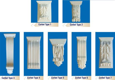 Corbel Types 1-7 - Arch & Corbel Mouldings