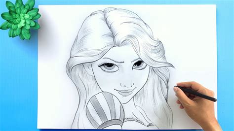 Rapunzel From Tangled Full Body Drawing