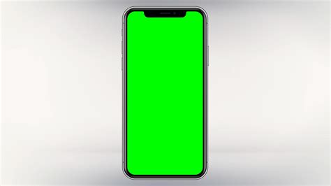 IPhone X Green Screen Mobile Phone Isolated Smartphone White Background ...