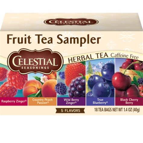 Celestial Seasonings Caffeine Free Fruit Tea Herbal Sampler Pack, 18 ct - Smith’s Food and Drug