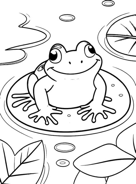 Premium Vector | Frog Coloring Page line art Illustration and vector art