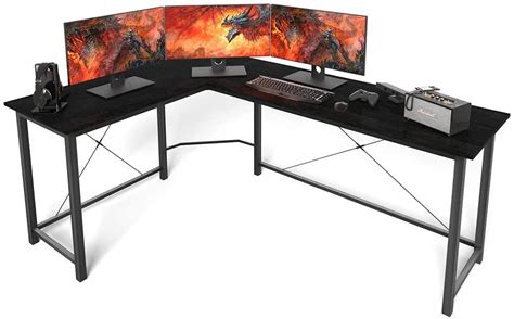 Computer Desk Gaming Desk Office L Shaped Desk PC Wood Home Large Work ...