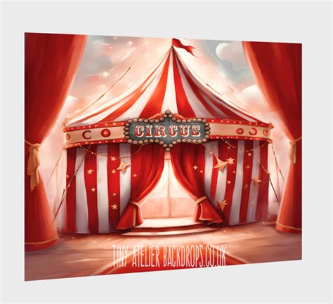 Fabulous CIRCUS tent Backdrop | tinyatelierbackdrops