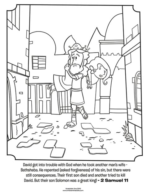 David and Bathsheba - Bible Coloring Pages | What's in the Bible?