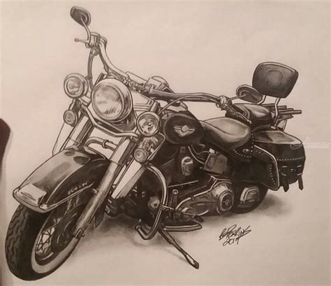 Harley Davidson Drawings / Sketch by Brian Perkins - Artist.com