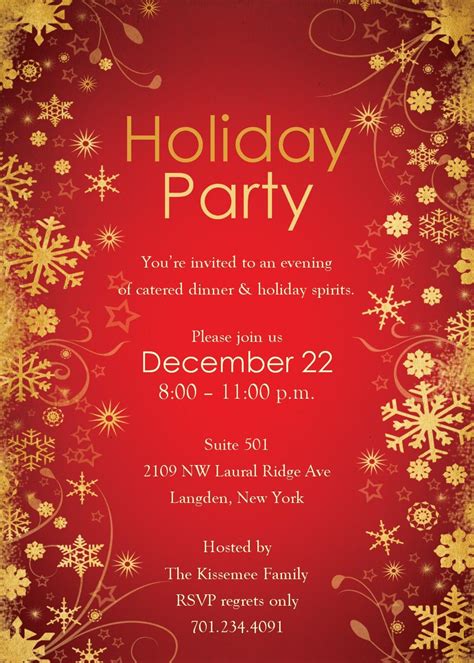 Company Holiday Party Invitation Template