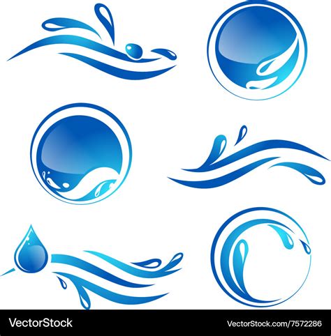 Water splash logo Royalty Free Vector Image - VectorStock